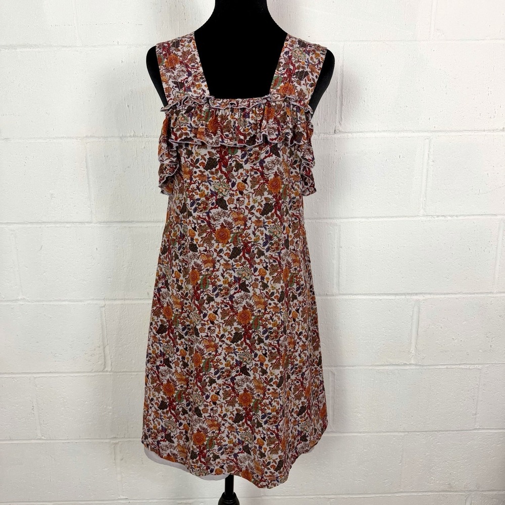 Madewell X Karen Walker Rosalie Dress 100% Silk Floral Ruffle Romantic Cottage 2